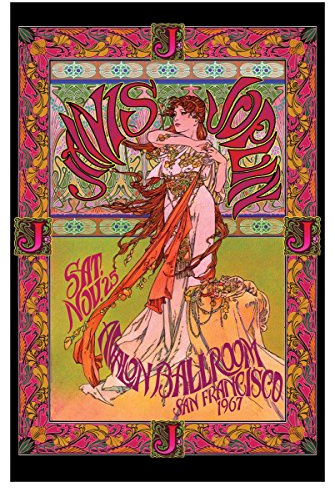 Close Up Janis Joplin Poster Bob Masse (61cm x 91,5cm) + 2 St. transparente Posterleisten mit Aufhängung