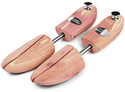 Schlesinger - Premium Schuhspanner aus edlem Zedernholz für Herrenschuhe und Sneaker. Modell König. Größe 45/46. Silber Knauf.