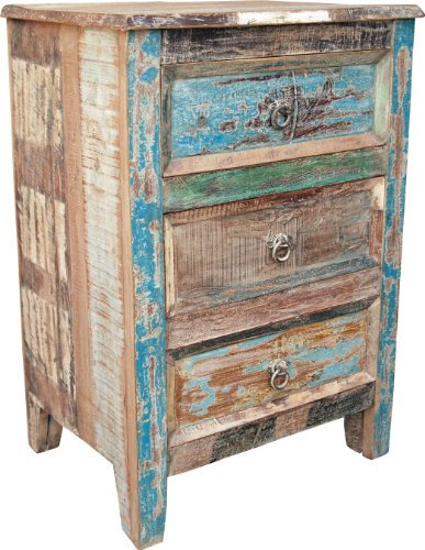 GURU SHOP Antikbuntes Schubfachschränkchen - Modell 11, 79x54x42 cm