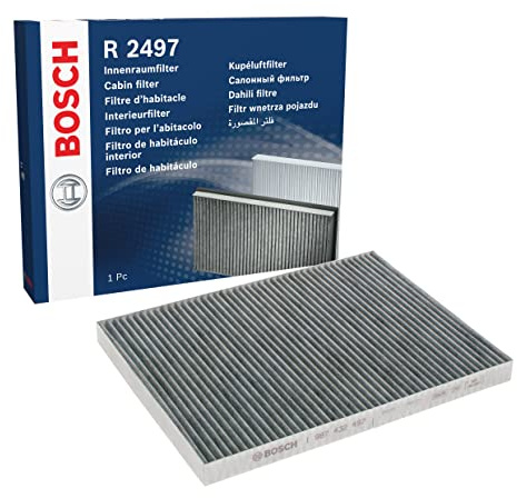 BOSCH Filter, Innenraumluft 1987432497 | Filtert Gerüche, Pollen und Staub - Ersatzfilter für bessere Luftqualität im Fahrzeuginnenraum