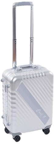Cool-9 Aluminium-Reisekoffer Silber S I 36 Liter Volumen 2 TSA Schlösser 4 Leichtlaufdoppelrollen