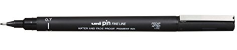 Uni-ball – Lote de 3 rotuladores técnica 0,7 mm Pin 07200 PTE calibrée negro