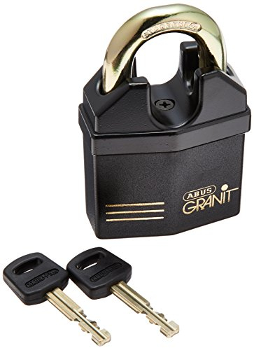 ABUS Granit 37RK/60 Padlock - Premium Lock for Heavy-Duty use - high Shackle Protection - Ideal for Container and high Security - Security Level 10 - incl. 2 Keys and Security Card - Black