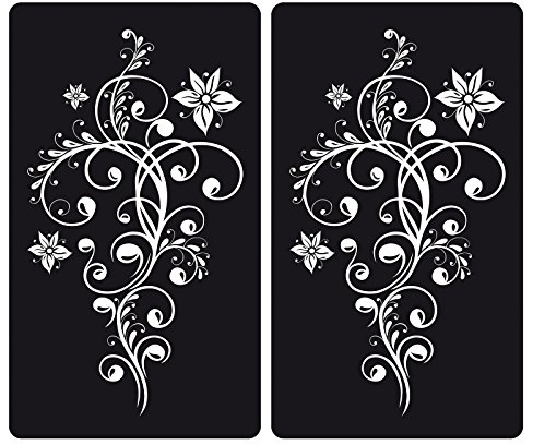 Set of 2 Glass Chopping Cutting Board Induction Ceramic Hob Cover Worktop Saver
