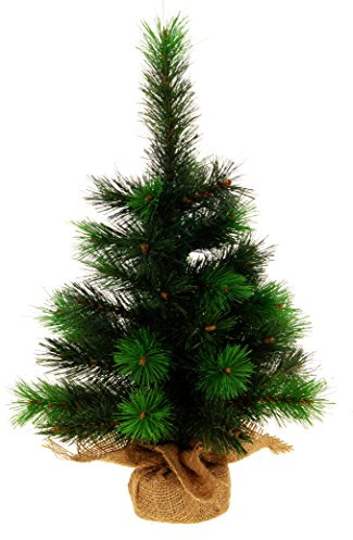 matrasa Mini Weihnachtsbaum Kleiner Bonsai Christbaum künstlich 46cm Türdeko