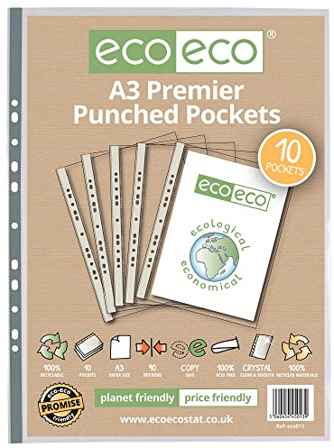 eco-eco A3 100% Recycelt Sack 10 Premier Portrait Multi Prospekthüllen