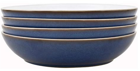 Denby Set 4 Ciotole per Pasta Blu Imperiale, Ceramica, Set di 4, 4 unità