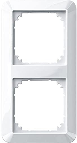 Schneider Electric Merten 1-M-Rahmen, 2-fach, 389219 | Für Steckdosen und Schalter, IP20, polarweiss glänzend