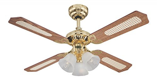 Deckenventilator Princess Trio Messing poliert 105 cm