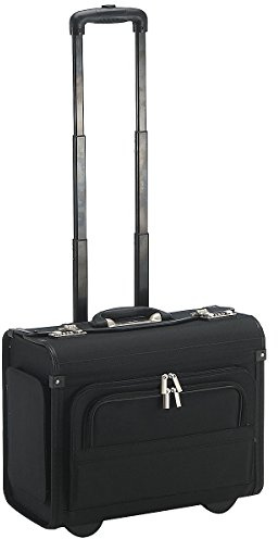 Dermata Business Pilotenkoffer auf Rollen 46 cm schwarz