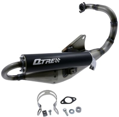 Auspuff TECNIGAS Q-TRE PEUT Speedfight 2 50 LC 307 WRC (Euro 2) Typ:S1 | Typ:S1, Euro 2; kompatibel mit Peugeot stehend 50, Buxy 50 2T AC -98, Buxy 50 M 2T AC 98-; 50cc Zylinder, Sportauspuff