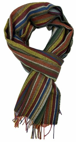 Rotfuchs Herrenschal Winter Streifen & Fischgrat modisch mehrere farbe 100% Wolle (Merino)