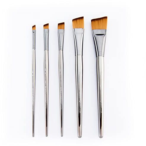 Royal & Langnickel Zen 5 delar All Media Vinkel Pensel Set, Guld, L