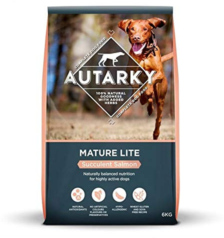 Autarky Hypoallergenic Mature Lite Succulent Salmon Dry Dog Food for Senior Dogs, 6 kg