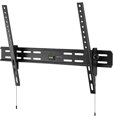 Amazon Basics Heavy-Duty Tilting TV Wall Mount for 37 to 80 TVs up to 120 lbs, Black