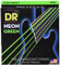 DR Strings NGB5-45 Set basso a 5 corde, nichelato, verde neon (45-125)