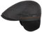 Stetson Redding Earflap Flatcap Herren - Schirmmütze aus Leder (Rind) - Ledercap mit Fleecefutter - Herrencap Ohrenschützer - Ohrenwärmer Herbst/Winter - Gatsby Kappe schwarz L (58-59 cm)