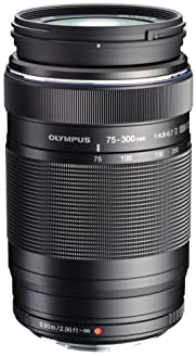 Olympus V315040BU000 Obiettivo zoom MSC ED-M da 75 a 300 mm II f4.8-6.7, nero