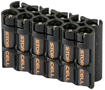 Storacell Powerpax Boîtier de Piles AAA, Noir, Peut contenir 12 Piles