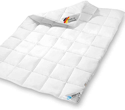 eterea Winterdecke 155x200 extra warm - Frieda Steppdecke nach Oekotex 100 - Ganzjahresdecke 155x200 - Extra Weiches Oberbett - Blanket Duvet Decke - Winter Bettdecke 155x200cm Weiß