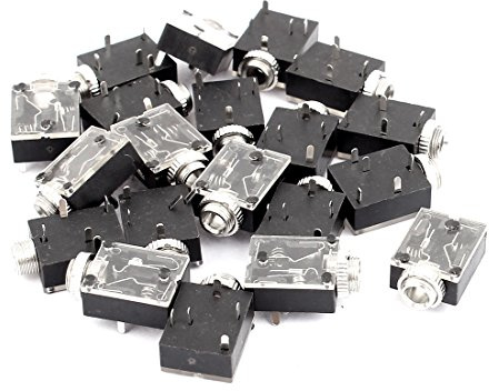 sourcing map PCB Plattenmontage 5 Klemme Buchse 3,5mm 20Stk | Kopfhörer Audio Sockel