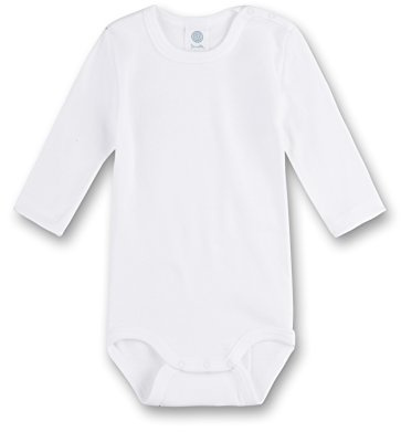 Sanetta Baby-Strampler blau aus Nicki Büffel | Praktischer und bequemer Strampler aus Nicki für Jungen.