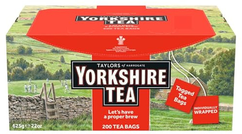 Yorkshire Tea, 200 Individually Wrapped & Tagged Tea Bags