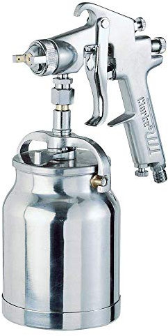 CLARKE AIR SPRAY GUN 1 LTR SYPHON CUP 1.8mm external