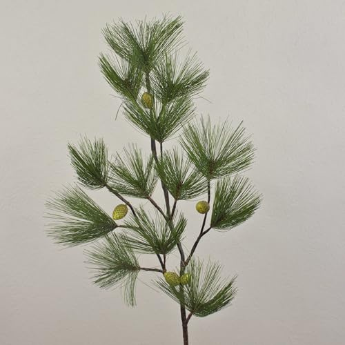 Kunst Kiefernzweig ALKE mit Zapfen, 100cm - Dekozweig