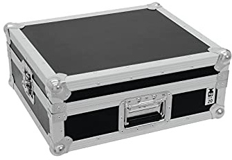 ROADINGER Plattenspieler-Case Tour Pro schwarz -B- | Flightcase für einen Plattenspieler (bis 450 mm Breite)