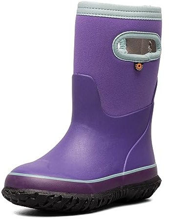 BOGS Grasp Kids Waterproof Insulated All Weather Rain Boots Mud Boots I For Snow, Rain, Winter, Mud and Cold Weather for Toddlers, Girls, Boys, Unisex - Violet - 6 Big Kid