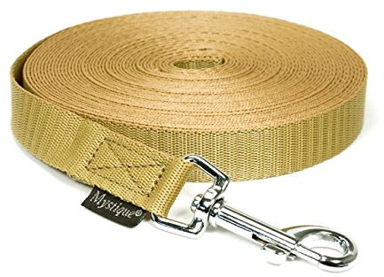 Mystique Nylon Schleppleine 20mm beige 10m robust Karabinerhaken mit HS
