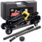 Deuba® hydraulischer Wagenheber 2 Tonnen Hubhöhe 135-330mm inkl. Koffer inkl. Gummiauflage KFZ Auto Rangierwagenheber Hydraulik Roll- und Lenkbar