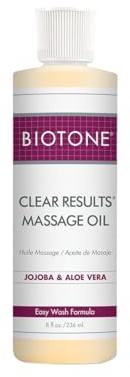 Biotone Clear Results Massage Oil, 8 Ounce