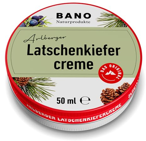 BANO Arlberg Mountain Pine Cream 50ml | Skyddande kräm mot vind och kyla | Idealisk för skidåkning | Stödjer naturlig solbränna