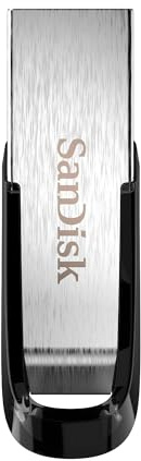 SanDisk 126905 Ultra Flair 32 GB USB 3.0 Flash Drive, Upto 150MB/s read - silver/Black