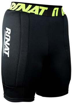 Rinat Padded Compresion Short Pantalón Corto De Compresión De Portero, Unisex niños, Negro, YS