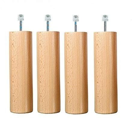 Wood Select Pied lit 25 cm Naturel Plusieurs Types de Fixation (Cadre Sommier métallique)
