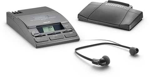 Philips LFH0720T Schreibtisch-Wiedergabesystem Mini Kassette, anthrazit