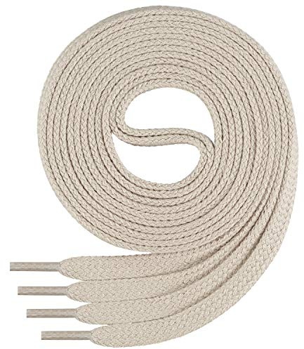 Di Ficchiano platta skosnören ø 7 mm I mycket slitstarka premiumskosnören av 100 % bomull idealiska för sneakers sportskor, fritidsskor, läderskor, UVM I Shoe-Laces längder 45–200 cm