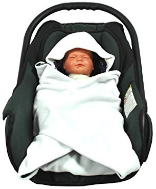 HOBEA-Germany – Einschlagdecke Fußsack für die Babyschale Sommer, Farben Sommerdecken:weiß Marine