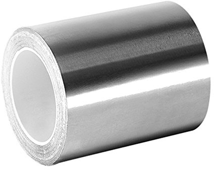 TC862 Silver High-Temperature Stainless Steel Tape – 1.5 in. x 9 ft. Non-Magnetic Acrylic Adhesive Foil Tape. Safety Tapes