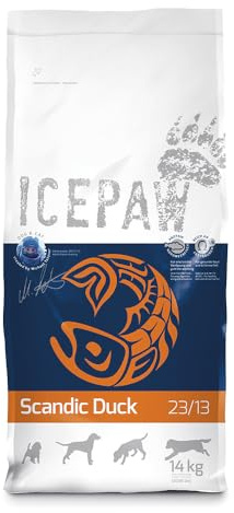 ICEPAW I High Premium Trockenfutter für Hunde I Scandic Duck 14 kg I Mit Ente und Kartoffel I getreidefrei I Adult