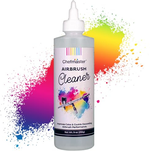 Chefmaster Airbrush Cleaner 9 oz – Removes Color Residue, Prevents Buildup & Extends Airbrush Lifespan – Compatible with All Airbrush Brands