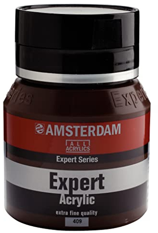 Amsterdam Expert Series Acrylic Paint Jar 400 ml - Umbra gebrannt 409 - Professionelle Qualität, hohe Pigmentierung, lichtecht, schwere Formel