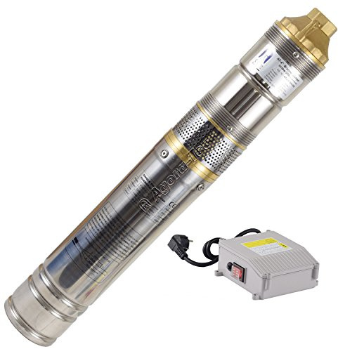 Agora-Tec® 4 Zoll Tiefbrunnenpumpe 500W-screw 30m Kabel | Schraubenpumpe sandresistent | 2800l/h Fördermenge | 90m Förderhöhe | 9 bar | Ø 94,5mm | 1 IG |