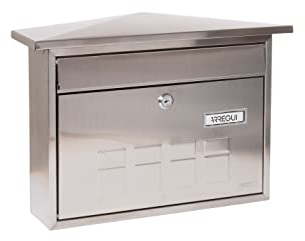 ARREGUI Deco E5707 Boîte aux Lettres Individuelle en Acier Inoxydable, Taille M (courrier A4, Magazine), Boîte aux Lettres Murale au Fond Étroit, Anti-Pluie, Anticorrosion, Facile à Installer, INOX