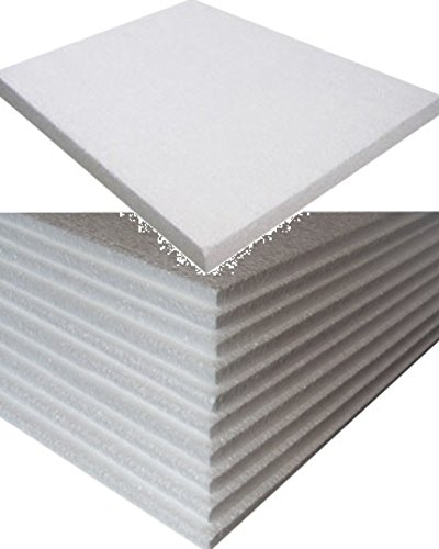 5 Small White Rigid Polystyrene Foam Sheets Boards Slabs - Size 600mm Long x 400mm Wide x 10mm Thick - EPS70 SDN Floor Insulation Sheeting Packing Void Loose Fill Filler Protective