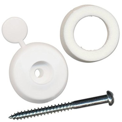 Exitex Polycarbonate Sheet Fixing Buttons (10 Pack) - White, 25mm
