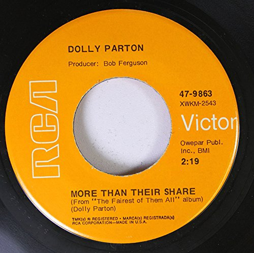 Dolly Parton 45 RPM More Than Their Share / Mule Skinner Blues
